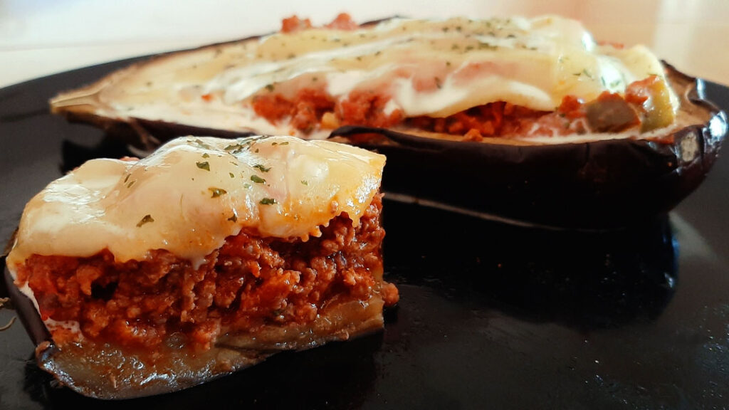 Berenjenas Rellenas Boloñesa Keto