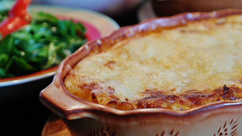 Lasaña keto con láminas de calabacín