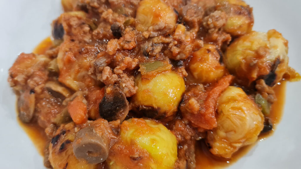 Falso Ravioli keto a la Salsa Boloñesa
