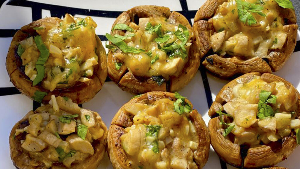 Receta de Champiñones rellenos de Queso fundido