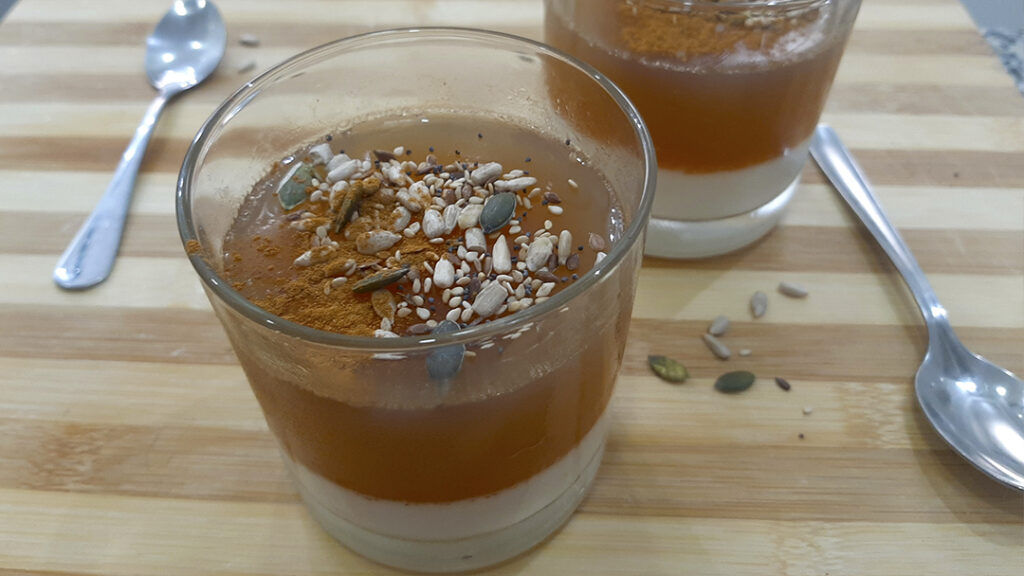 Receta de Queso Cuajado con Gelatina de té Chai
